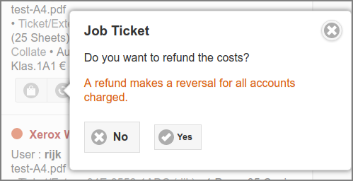 Job Ticket: Refund