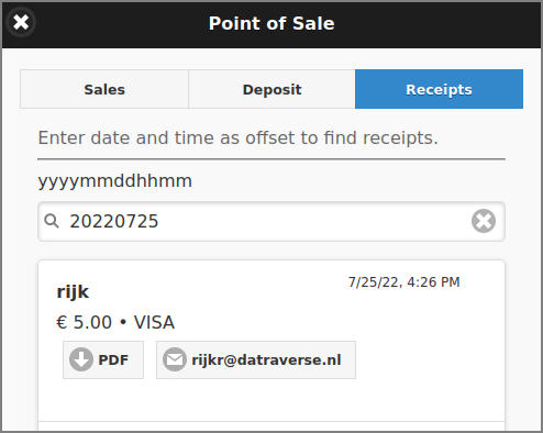 Point-of-Sale: Receipts