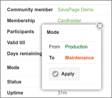 Admin Web App: Dashboard - System Mode