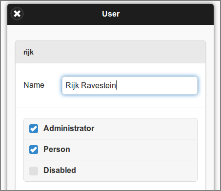 Admin Web App: Edit External User - Identity