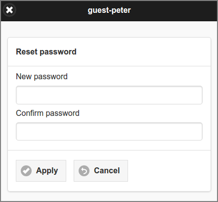 Admin Web App: Internal User - Password Reset