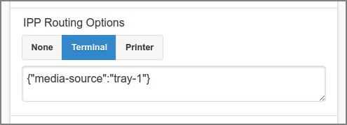 Admin Web App: Queue - IPP Routing Terminal Options