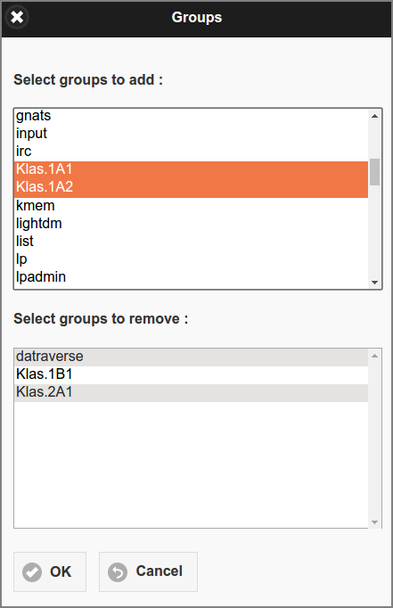 Admin Web App: User Groups - Add & Remove