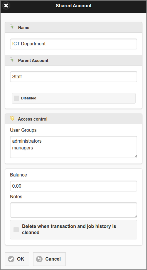 Admin Web App: Account - Edit