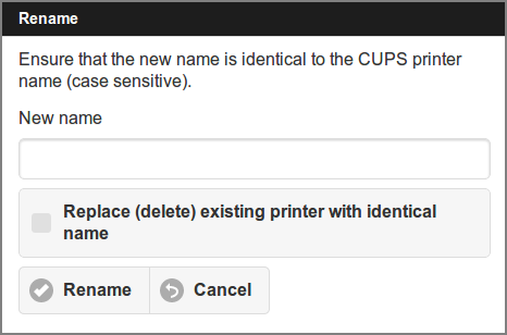 Admin Web App: Proxy Printer - Rename
