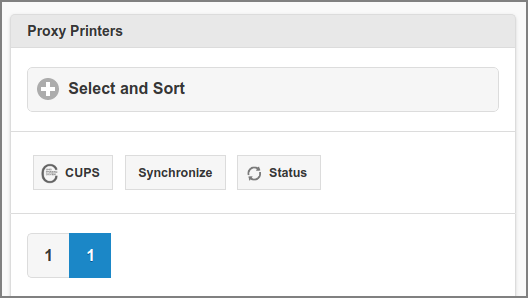 Admin Web App: Proxy Printer - List Header