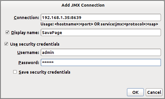 Add JMX Connection with Java VisualVM
