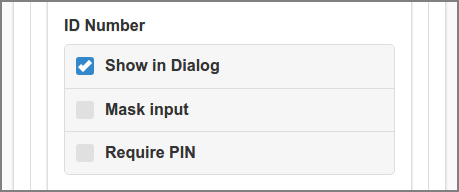 Admin Web App: Options - User Authentication - ID Number Login