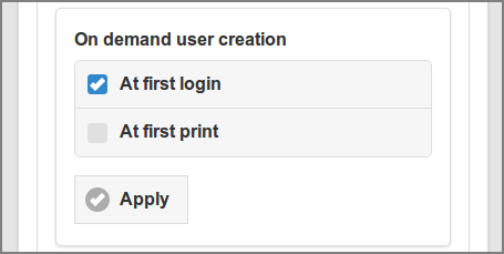 Admin Web App: Options - User Creation - On Demand