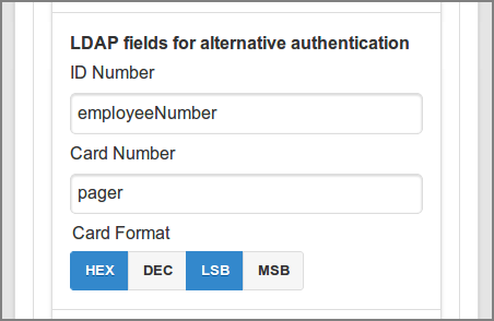 Admin Web App: Options - User Source - LDAP