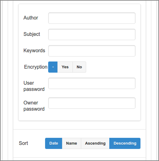 Admin Web App: Documents - Select and Sort - PDF