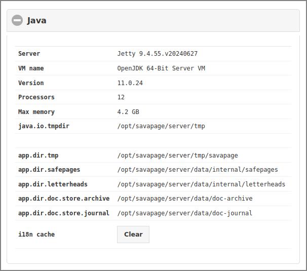 Admin Web App: About - Java