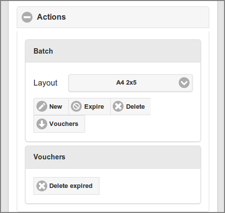 Admin Web App: Voucher Actions
