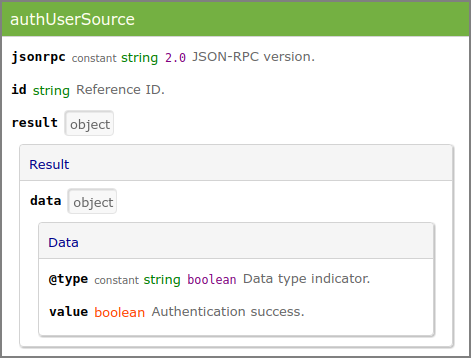 JSON-RPC : authUserSource (response)