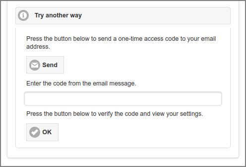 Web App: Login Dialog - 2-Step Verification (recovery)