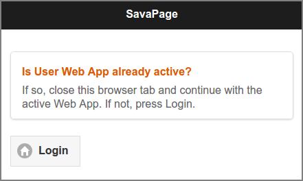 Same type Web App session detected