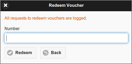 User Web App: Redeem Voucher