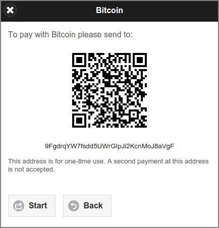 User Web App: Send Bitcoins