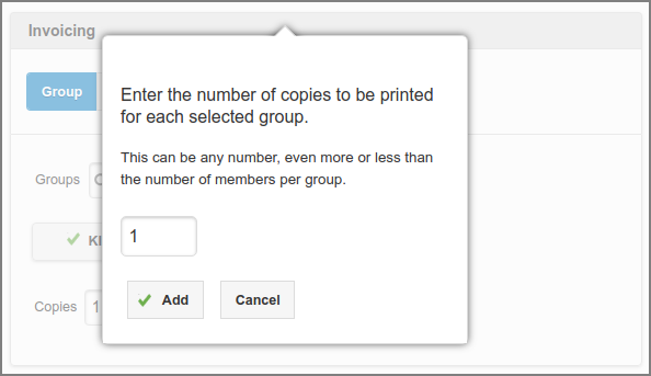 User Web App: Delegated Print - Group copies