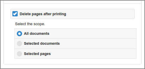 User Web App: Print - Delete Pages